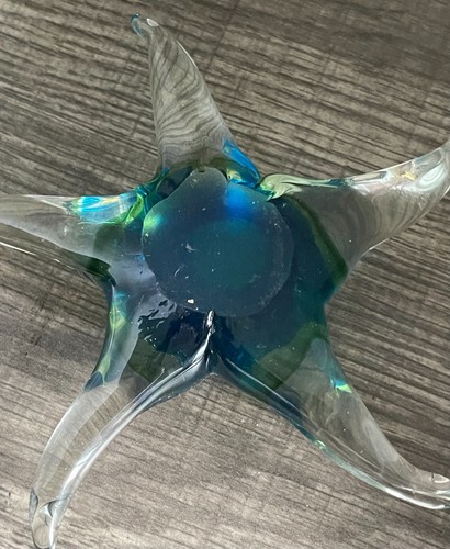 Cristal Pesado Arte Vidrio/Pesapapeles Tortuga Marina Verde (4.5X5) y Estrella de Mar Azul (5X5) - Imagen 5 de 6
