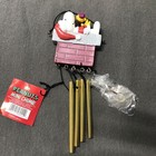 Vintage Peanuts Snoopy Woodstock Christmas Mini Wind Chime