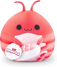 Snackles Series 1 8" Plush (Rachel) Prawn Stuffed Animal by Zuru