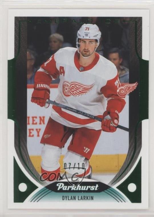 2020-21 Upper Deck Parkhurst Emerald Ice Achievement /10 Dylan Larkin #263