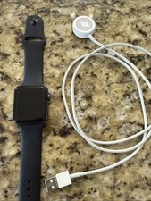Apple Watch Series 3 42mm Space Gray Aluminum Case with Sport Band - Black