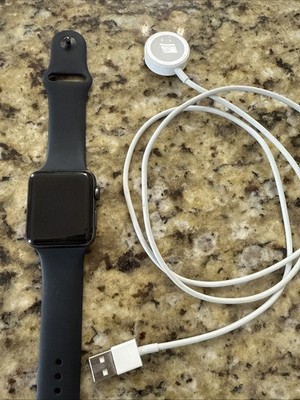 Apple Watch Series 3 42mm Space Gray Aluminum Case with Sport Band - Black