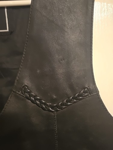 Tuff Hide Apparel Herren Weste Leder Druckknopfverschluss schwarz Gr. 3XL klassisch Biker - Bild 7 von 12