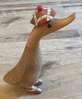 The Original Wooden Duck Company DCUK Tartan Hat and Boots Wooden Duckling