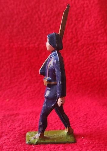 J.S.F. plomo SOLDADO CAZADOR ALPINO FRANCÉS de colección 1950 Jouet Standard Francais - Imagen 3 de 11