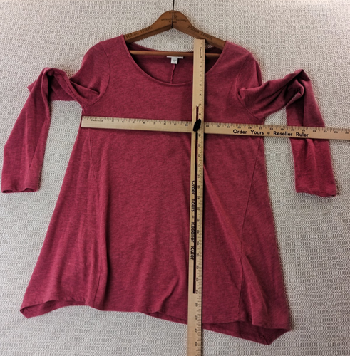 Pure Jill Women XS Pink Long Line Tunic Cotton/Modal Soft Stretch Comfy Classic - Picture 2 of 10