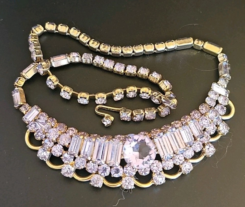 Raro conjunto de pulsera y broche de diamantes de imitación Kramer de Nueva York lavanda “Alexandrita” Foto 3 de 4