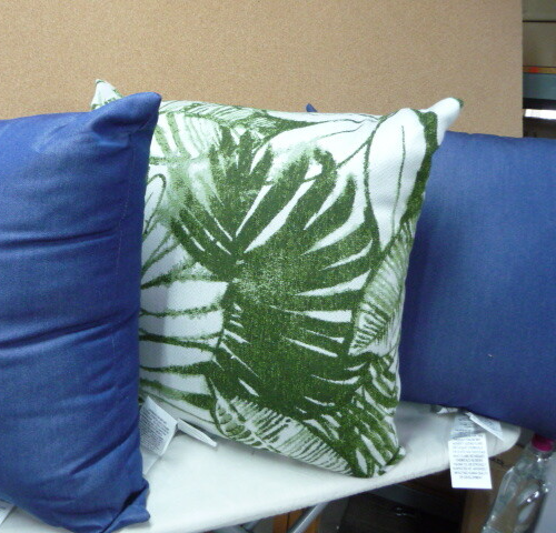 Pottery Barn Outdoor Sonnenschirm Kissen Palme 24" Quadrat