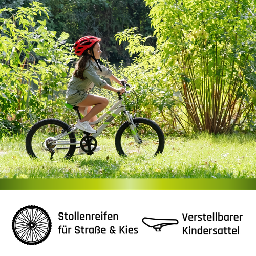 Galano GA20 20" Mountainbike Fahrrad 7Gang Kinderrad MTB Galano grau/blau 26 cm - Bild 6 von 8