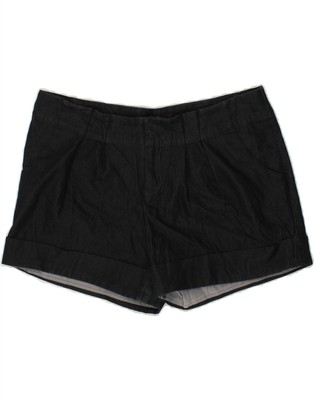 Mossimo Damen Hotpants US 12 Large W34 schwarz Baumwolle WO16