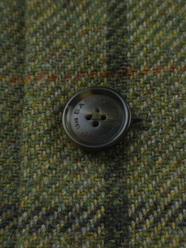 Gant Mens Green Wool Check Tweed Blazer Jacket Size EU 48 (M) - Picture 10 of 14