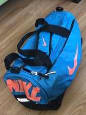 Nike Brasilia Training Duffel Bag Dual-Zip Multi Pocket Gym Bag Blue/Orange