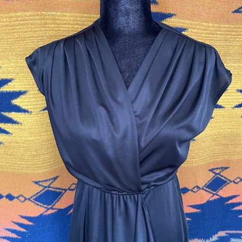 Vintage 70’s Black Disco Dress. Größe 5. Tolle Form! Polyester. - Bild 2 von 18