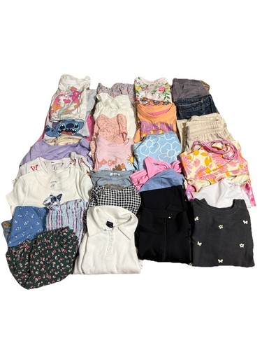 Girls Clothing Lot of 35 Size 6 7 Dresses Shorts Swim Pajamas Shirts Athletic