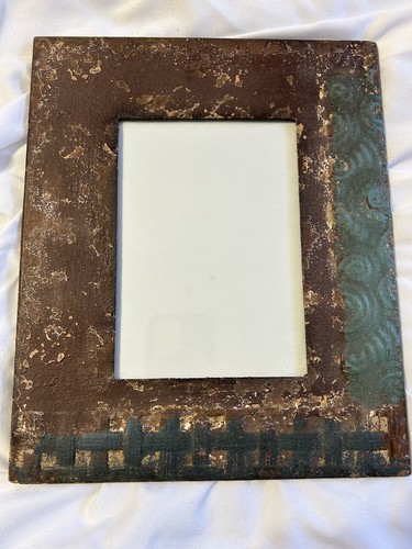 Rustic Metal Vintage Picture Frame 5x7 Park Hill Collection Hang or Sit