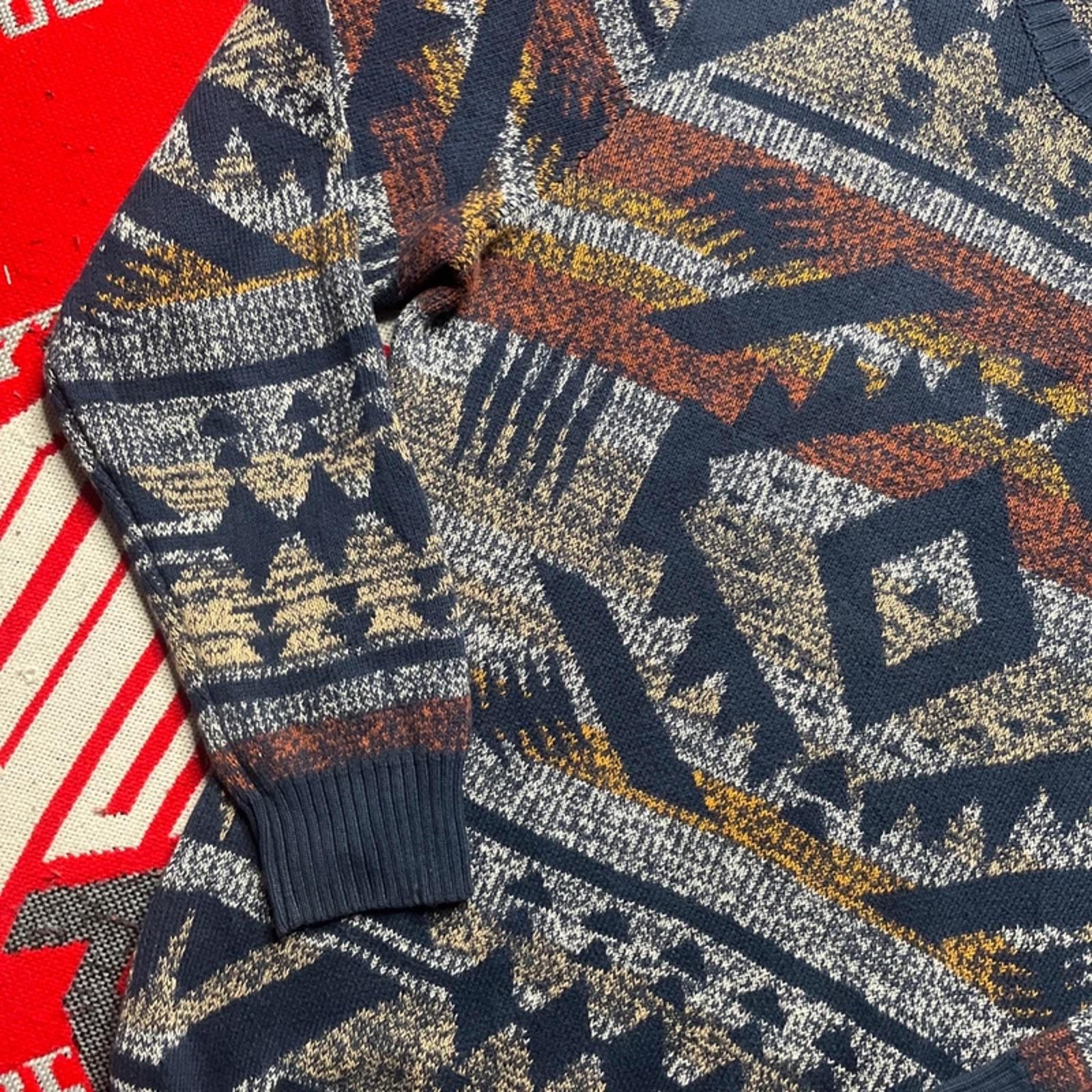 Vintage American Rag 90’s Aztec Pattern Men’s Knitted Jumper | M image 3
