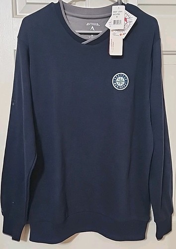 SEATTLE MARINERS OFFICIAL MAJOR LEAGUE GR. M HERREN SWEATSHIRT NAVY/STEEL ANTIGUA - Bild 2 von 8