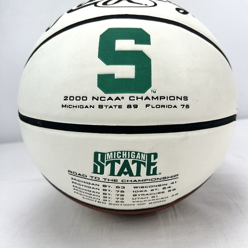 Tom Izzo SIGNIERT Basketball NCAA 2000 Final Four Michigan State Spartans Rawlings - Bild 5 von 10