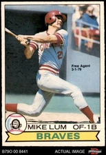 1979 O-Pee-Chee #286 Mike Lum  Free Agent 3-1-79 Braves 6 - EX/MT