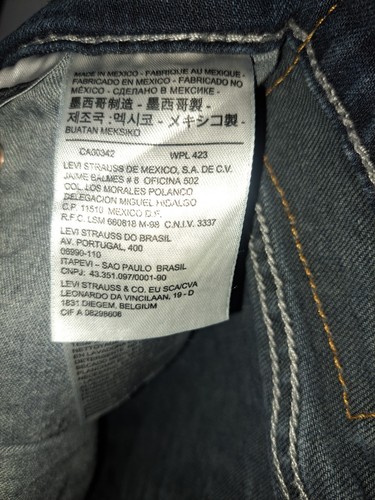 Levis 505 Jeans 34x29 Dark Wash Straight Leg Zip Fly Denim Jeans - Bild 10 von 10