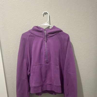 lululemon Scuba 1/2 Zip Hooded Pullover Hoodie w/ Pockets Purple Women XL/XXL