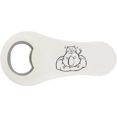 Flaschenöffner Kühlschrankmagnet ''Fette Katze auf Kissen'' (BO00083797)