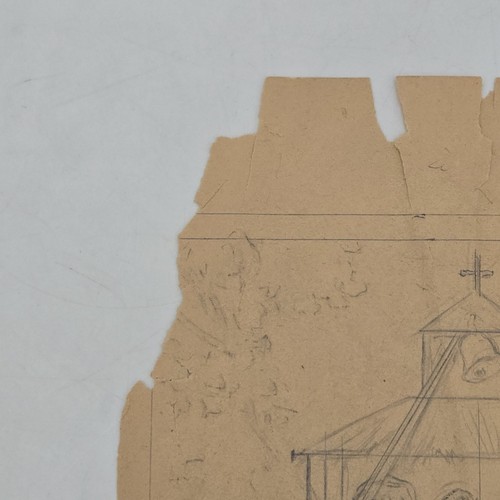 CARLE MICHEL BOOG Original Bleistift Graphit auf Papier Skizze der Krippe - Bild 2 von 21