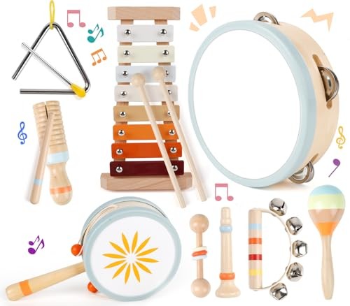 Toddler Musical Instruments-Montessori Wooden Educational Toys for Toddlers 1 - Picture 2 of 7