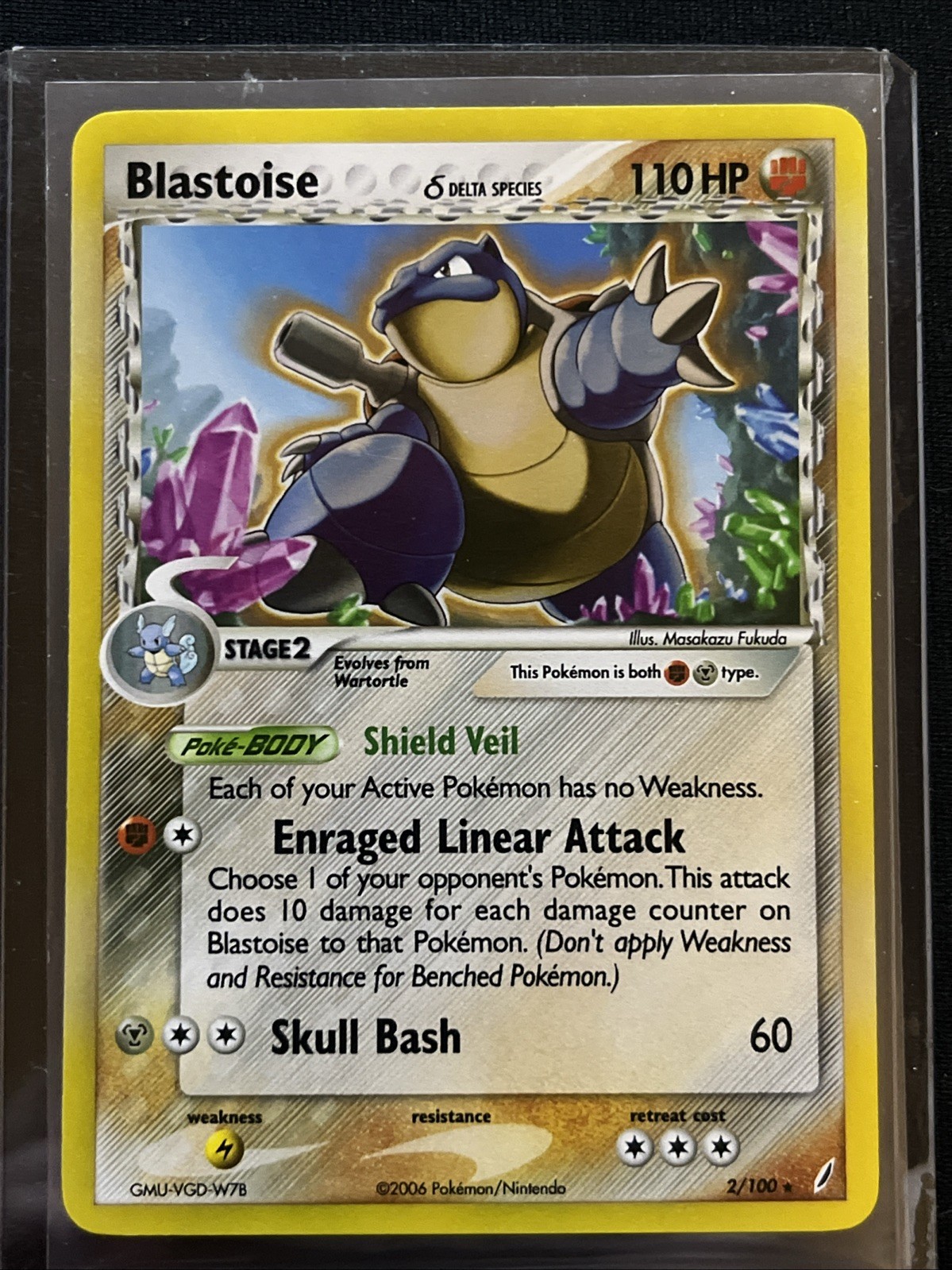 Blastoise (Delta Species) 2/100 Crystal Guardians Holo - NM