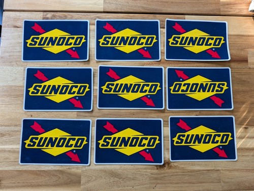 SUNOCO - Lot Of 9 Original Vintage Racing Decal/Sticker - NASCAR - 7 inch size