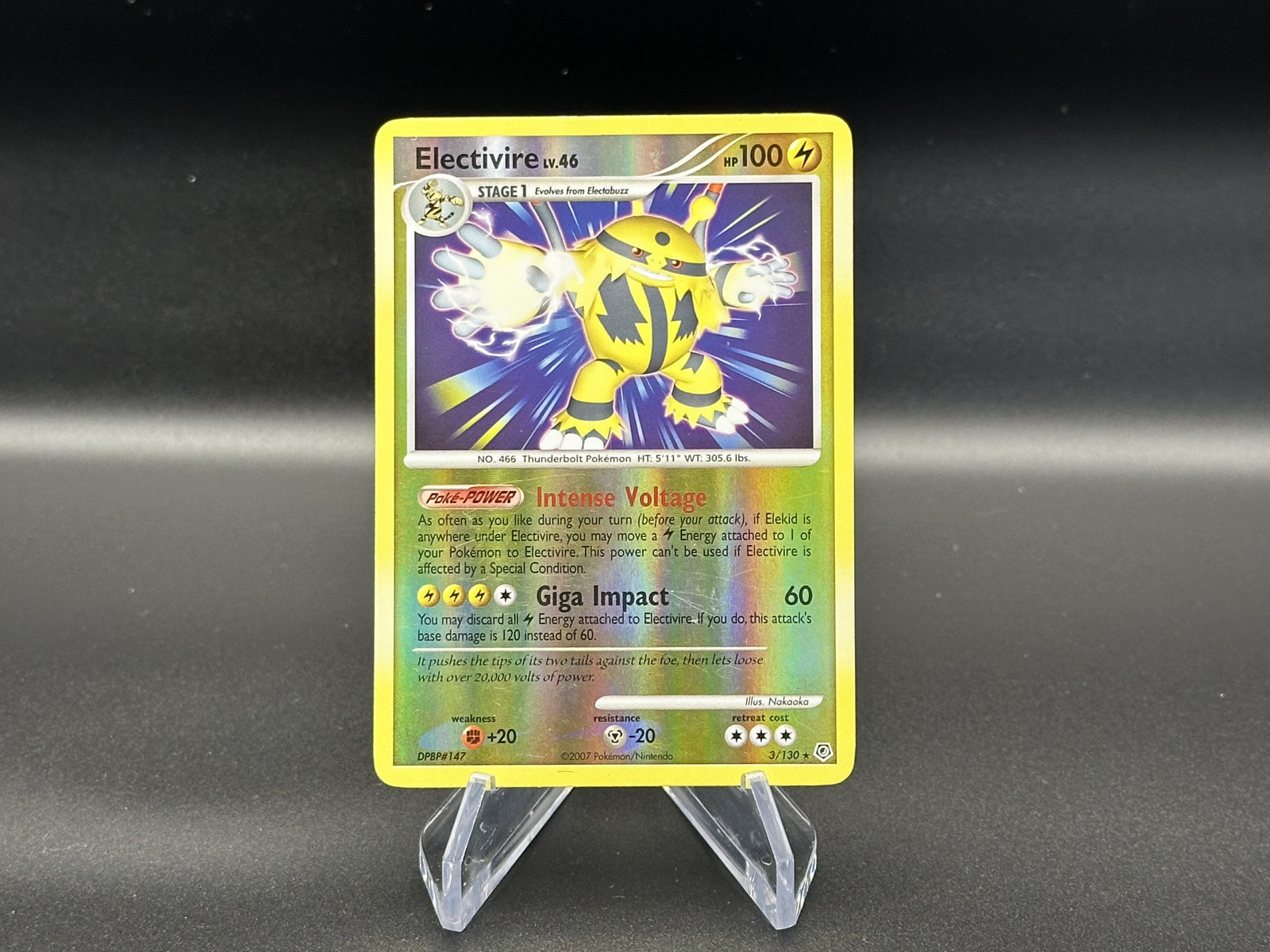 Electivire - Reverse Holo - 3/130 Diamond & Pearl - Pokémon TCG - 2007
