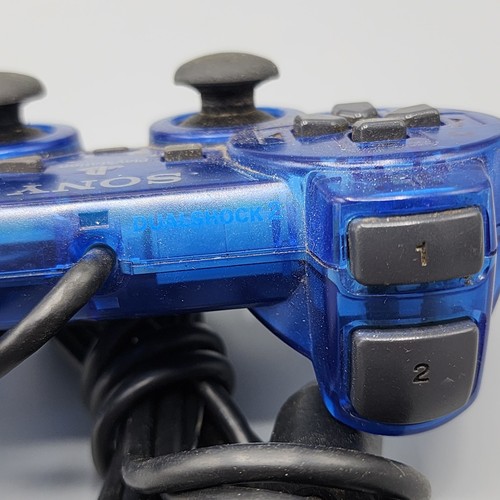 Playstation 2 PS2 OEM Sony DualShock 2 Controller Ocean Blue Clear / LESEN - Bild 8 von 8