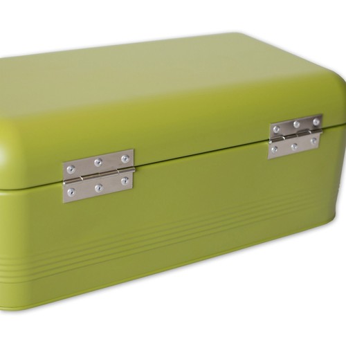 Brotbox ALVA M aus Metall, 30x20x15,5 cm (L/B/H), oliv - Bild 5 von 5