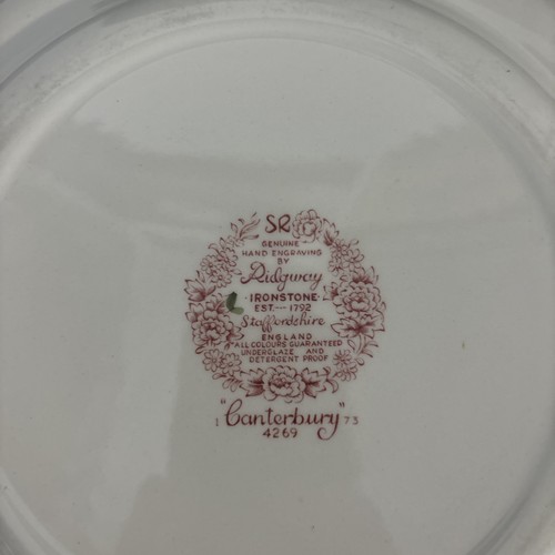 Set Of 9 Ridgway Canterbury Ironstone 4269 Dinner Plates Staffordshire England - Picture 6 of 15