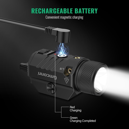 1250 Lumen Tactical Flashlight Green Blue Red Laser Light Combo, Rechargeable... - Picture 6 of 7