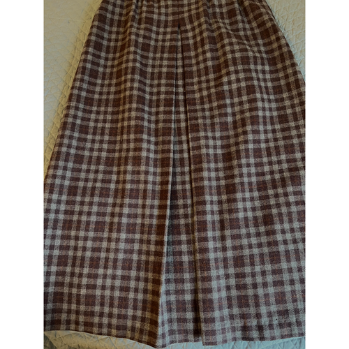 Pendleton Wool Skirt Womens Size 27" Purple Blue Plaid Pleat Lined Pocket Vintag - Picture 2 of 9