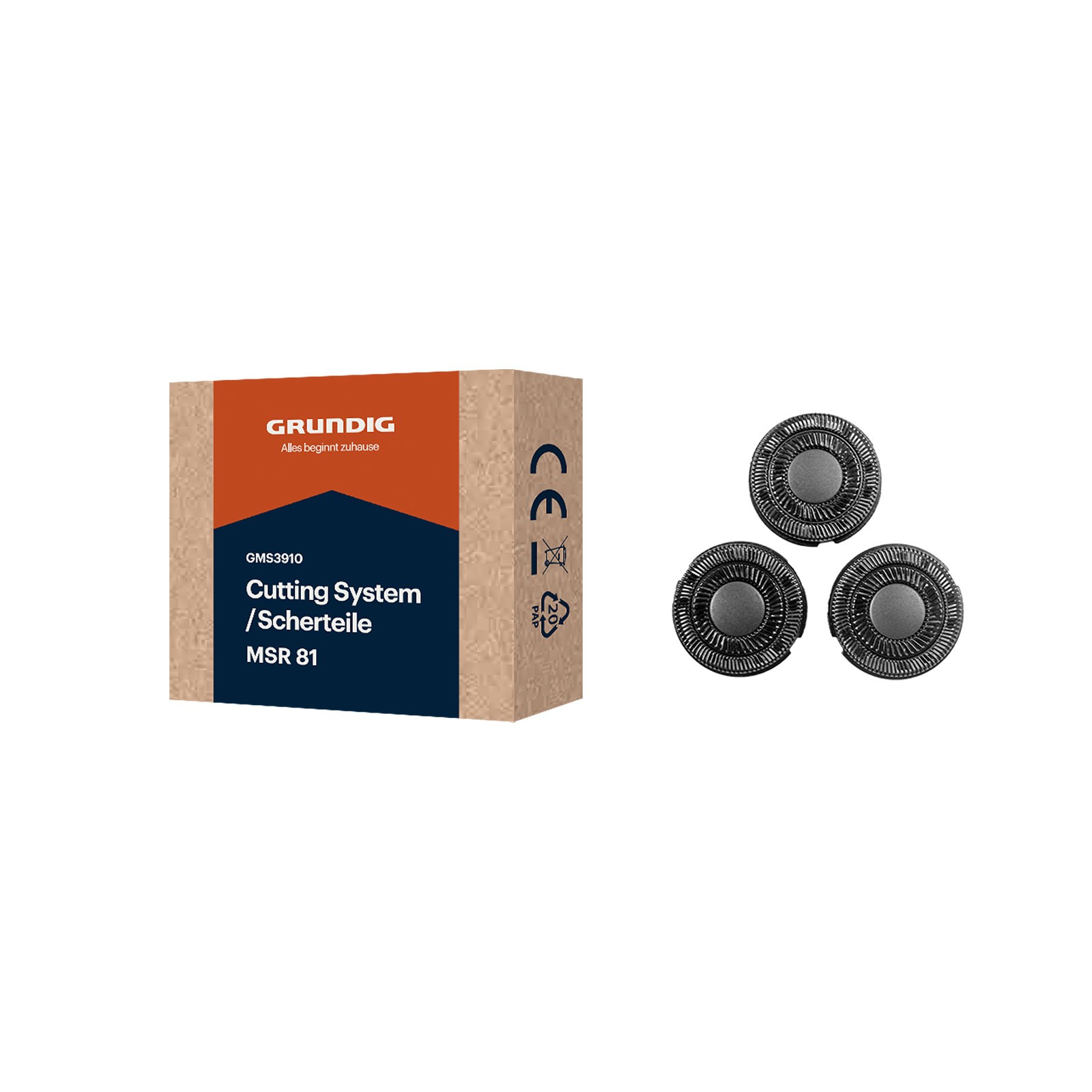 Grundig GMS3910 Ersatz-Scherkpfe Titanium Technologie 3 Stck Titan 4490₽