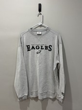 Vintage Philadelphia Eagles Crewneck Sweatshirt Adult 2XL Gray Embroidered Y2K