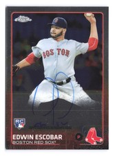 2015 TOPPS CHROME Baseball EDWIN ESCOBAR RC Autograph AS-EE B