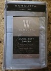New Pair Wamsutta 100% Pima cotton 525 TC King Pillowcases In Light Blue 20x40"