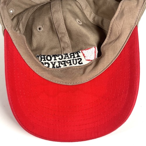 Tractor Supply Co Hat TSC Logo Rural Farm Canvas Adjustable / Red & Beige - Picture 5 of 6