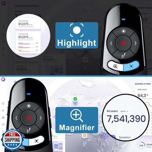 2IN1 Laser Pointer Digital Presentation Clicker on TV Screen w USB Flash Driv - Picture 4 of 5