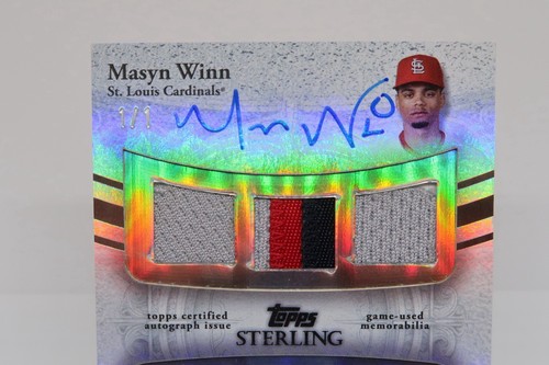 2025 Topps Sterling Dual Relic Autograph Masyn Winn / Jordan Walker #TSSD-WW 1/1 - Bild 2 von 4