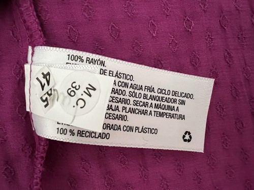 New Knox Rose Women Sz XXL Purple Balloon Sleeve Rayon Ruffle Off Shoulder Top - Picture 19 of 20