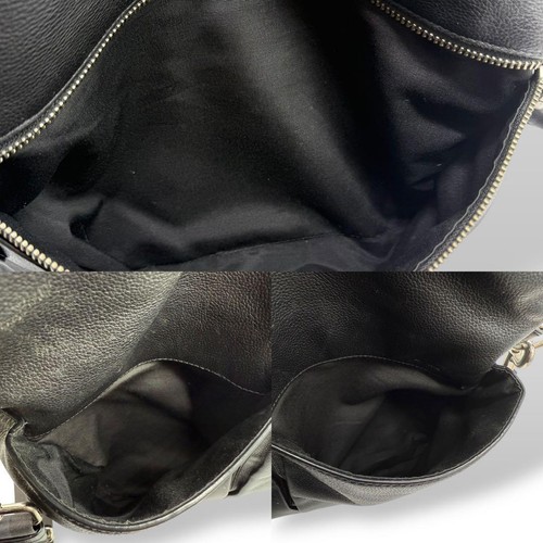 Coach Leather Shoulder Bag 2-Way Large Capacity Black Used - Picture 12 of 18