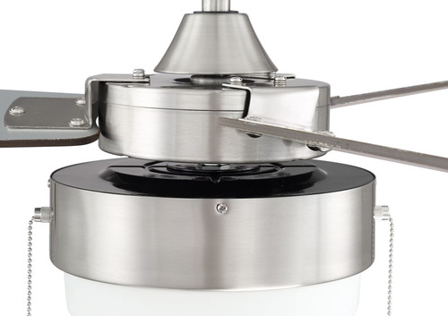 Brushed Polished Nickel 52"Ceiling Fan from the Intrepid Collection - Picture 5 of 5