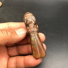 Old Hongshan Culture Hetian Jade Hand-Carved Cicada Amulet Pendant,#701