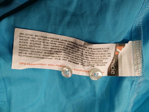 7 Camicie, Blusa/Camisa Mujer Talla L, Azul Teal-Blanco Multicolor, 100% CO - Imagen 14 de 16