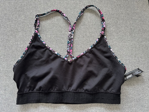 VICTORIAS SECRET PINK ULTIMATE LIGHTLY LINED SPORTS BRA Size Large Multi Floral - Picture 8 of 9