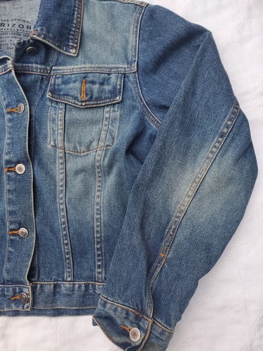 Mädchen Größe X-Large - Arizona Jean Co Jeansjacke Blau 100% Baumwolle Crop - Bild 6 von 15